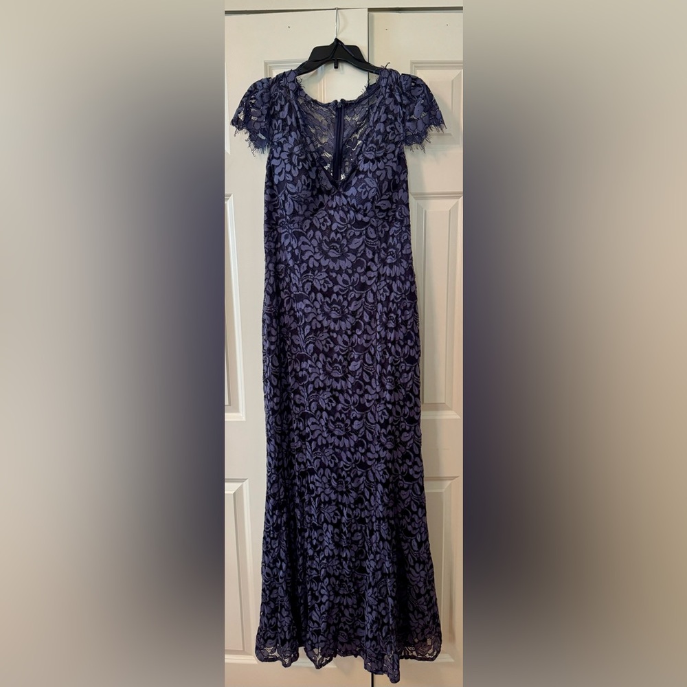 Nordstrom Floral Lace Maxi Dress - Blue